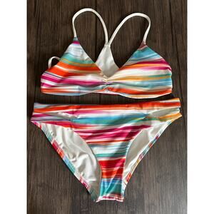 L Space Striped Bikini Set Multicolor Womans S/M